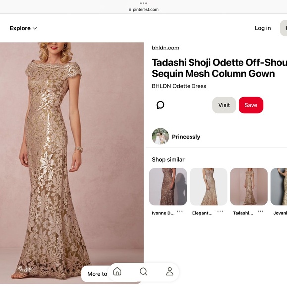 NWT Tadashi Shoji/Anthropologie BHLDN Odette Gown size 10 - Picture 1 of 11